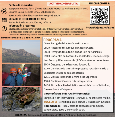 Cartel de la actividad Quirópteros en ZEC Sierra Crestellina