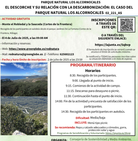 Cartel de la actividad sobre el descorche y la descarbonización