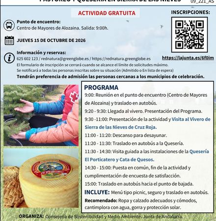 Cartel de la actividad Pastoreo y quesería en Sierra de las Nieves